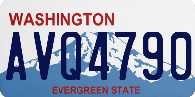 WA license plate AVQ4790
