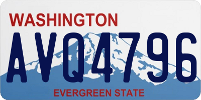 WA license plate AVQ4796