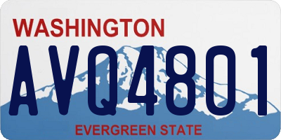 WA license plate AVQ4801