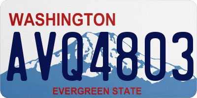 WA license plate AVQ4803