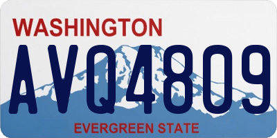 WA license plate AVQ4809