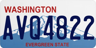 WA license plate AVQ4822