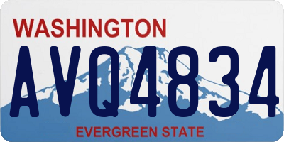 WA license plate AVQ4834