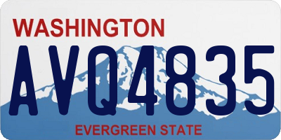 WA license plate AVQ4835