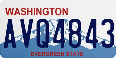 WA license plate AVQ4843