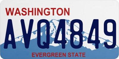 WA license plate AVQ4849