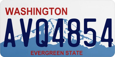 WA license plate AVQ4854