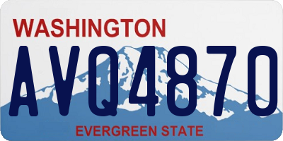 WA license plate AVQ4870