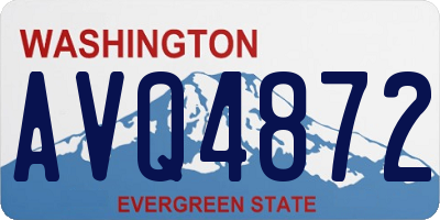 WA license plate AVQ4872