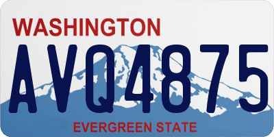WA license plate AVQ4875