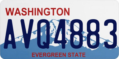 WA license plate AVQ4883