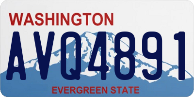 WA license plate AVQ4891