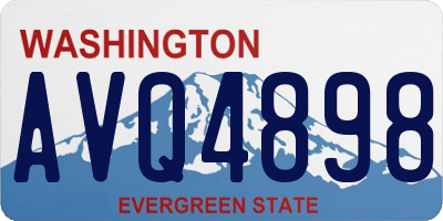 WA license plate AVQ4898