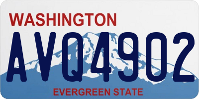 WA license plate AVQ4902