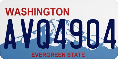 WA license plate AVQ4904