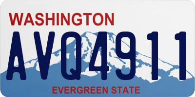 WA license plate AVQ4911