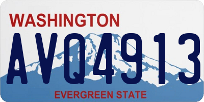 WA license plate AVQ4913