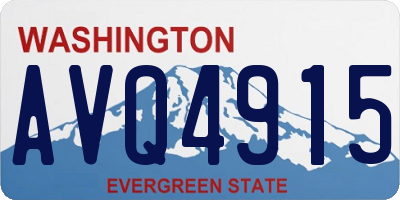 WA license plate AVQ4915
