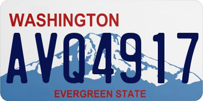WA license plate AVQ4917