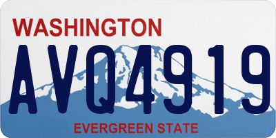 WA license plate AVQ4919