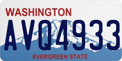 WA license plate AVQ4933