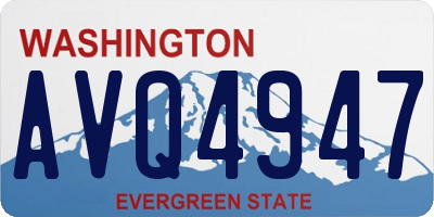 WA license plate AVQ4947