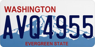 WA license plate AVQ4955