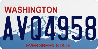 WA license plate AVQ4958