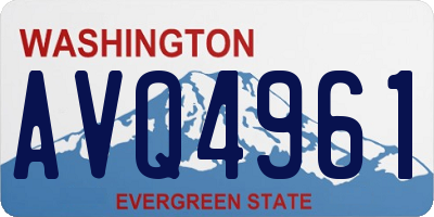 WA license plate AVQ4961