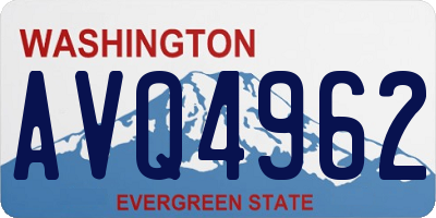 WA license plate AVQ4962
