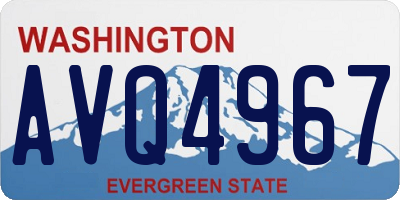 WA license plate AVQ4967