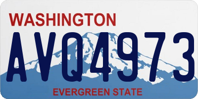 WA license plate AVQ4973