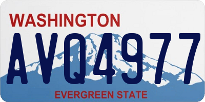 WA license plate AVQ4977