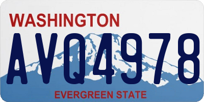 WA license plate AVQ4978