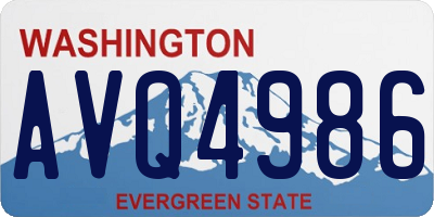 WA license plate AVQ4986