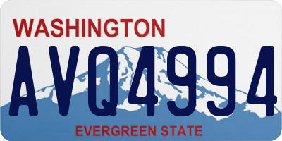 WA license plate AVQ4994