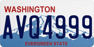 WA license plate AVQ4999