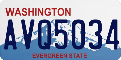 WA license plate AVQ5034