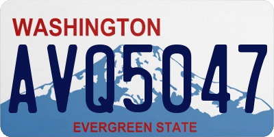 WA license plate AVQ5047
