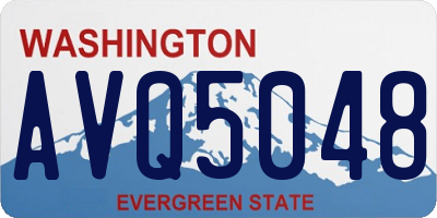 WA license plate AVQ5048