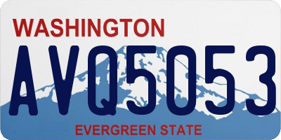 WA license plate AVQ5053