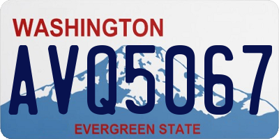 WA license plate AVQ5067