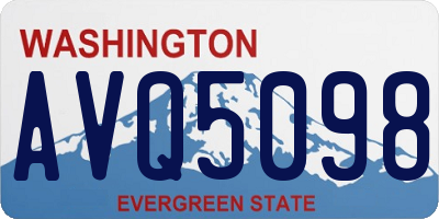 WA license plate AVQ5098