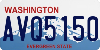 WA license plate AVQ5150