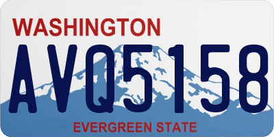 WA license plate AVQ5158