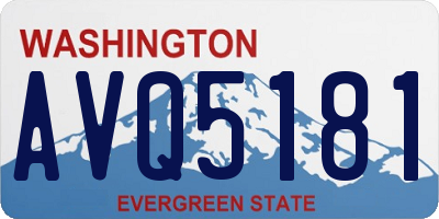 WA license plate AVQ5181