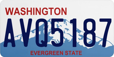 WA license plate AVQ5187