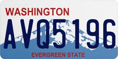 WA license plate AVQ5196