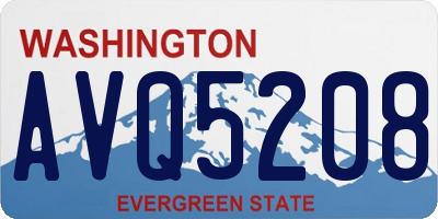 WA license plate AVQ5208