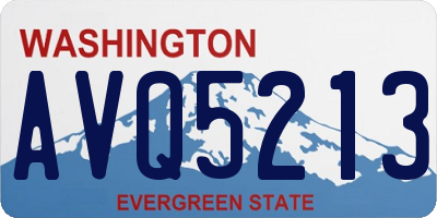 WA license plate AVQ5213